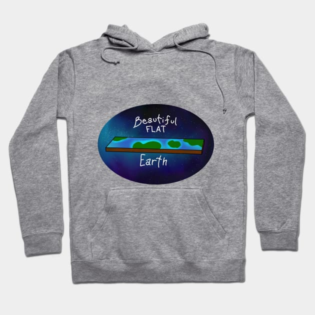 Beautiful Flat Earth Hoodie by psychoprints